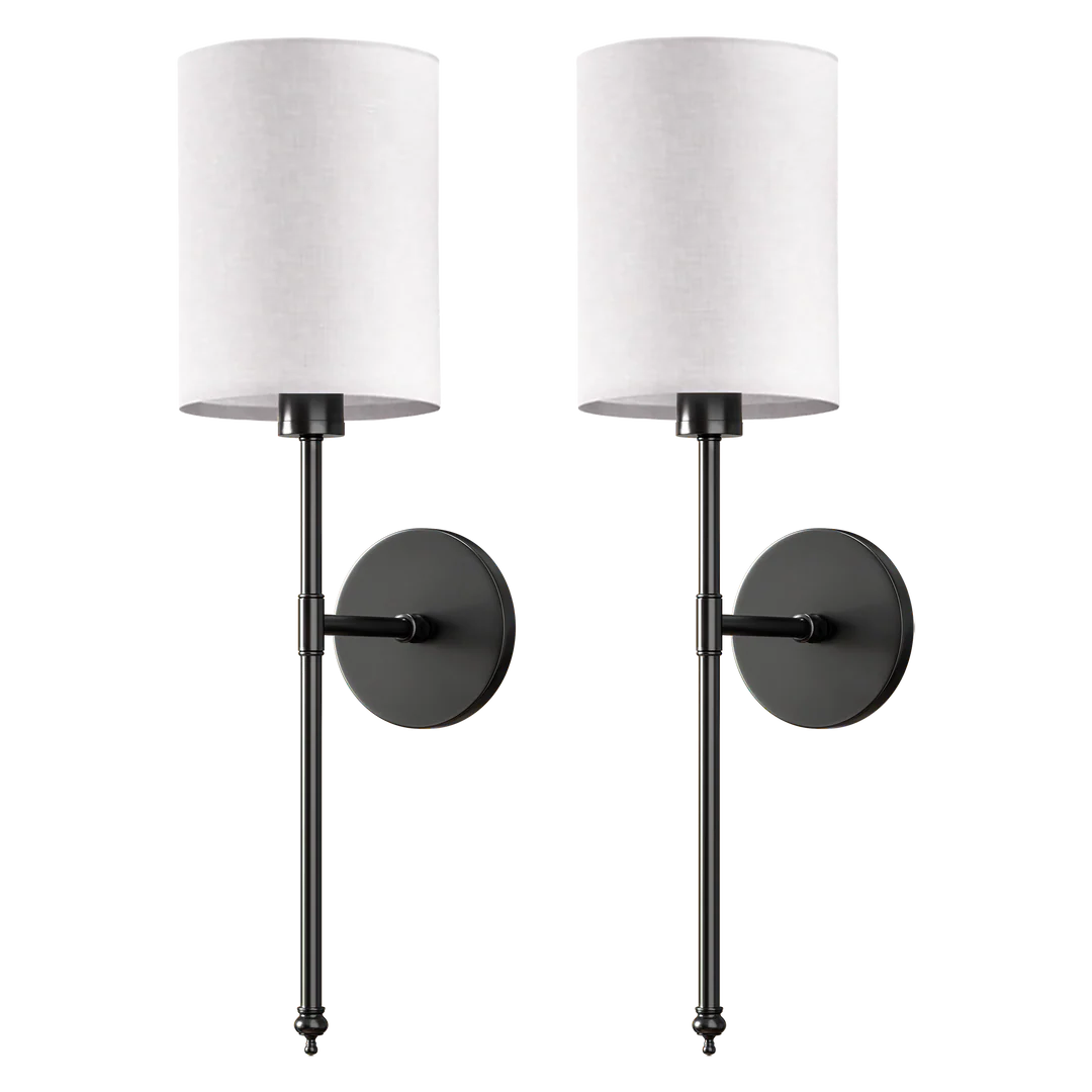 WIRELESS CYLINDRICAL WALL SCONCES (SET OF 2)