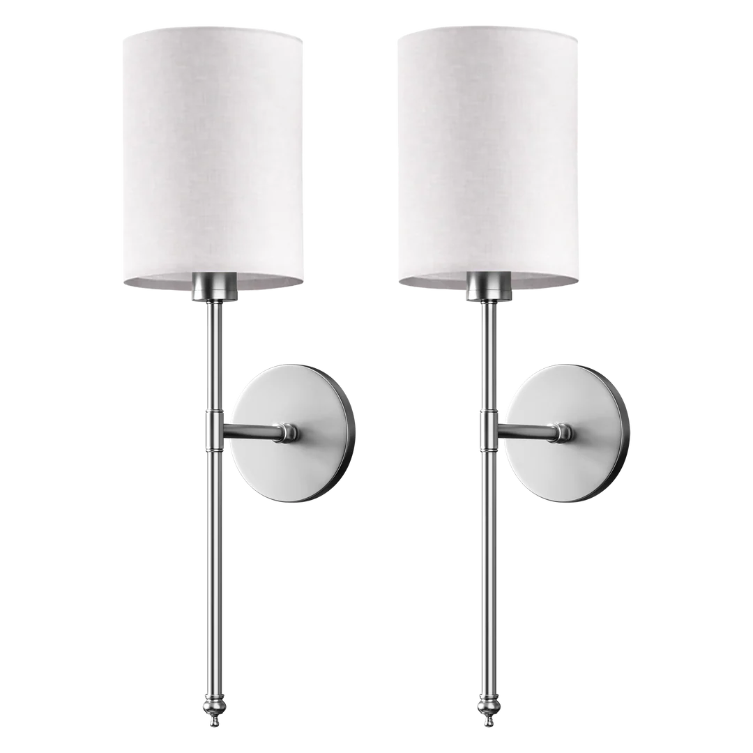 WIRELESS CYLINDRICAL WALL SCONCES (SET OF 2)